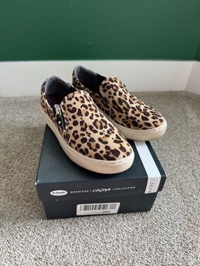 Dr. Scholl's Leopard Print Slip-On Sneakers - Tan & Black
